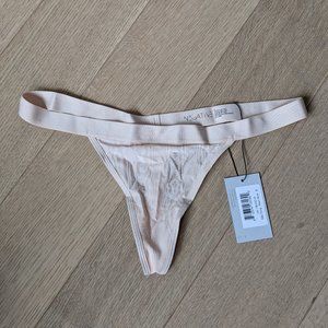 Negative Underwear Silky Thong, Peach, Medium